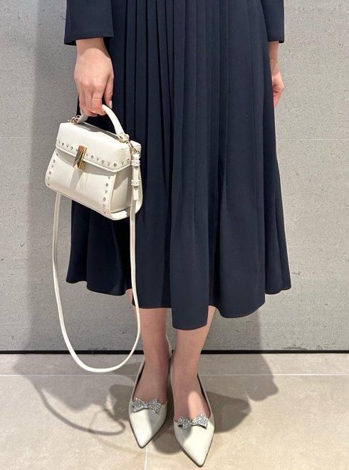 セルフォード CELFORD ボウタイプリーツワンピースfor Christel