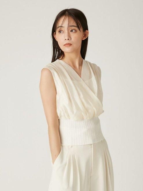 FRAY I.D - fray  i.d カシュクールリブニットトップス  カシュクール カシュクールウエストリブニット(ニット)｜トップス｜FRAY I.D