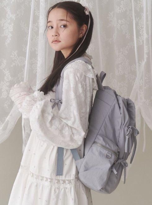 merry jenny (メリージェニー)gather ribbon backpack 25春夏 merry jenny (メリージェニー)gather ribbon backpack 25春夏