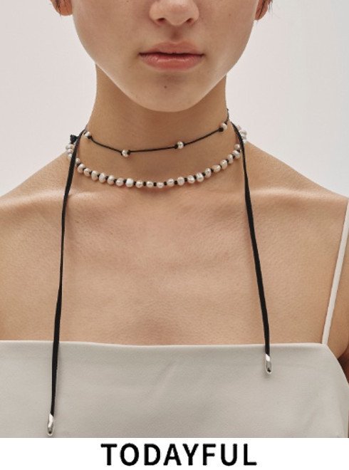 TODAYFUL (ȥǥե<br>Pearl Ribbon Choker  25ͽ12510909ۥͥå쥹 ͽ : 6ܡ