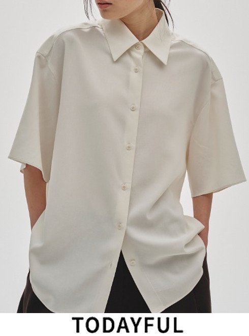 TODAYFUL (ȥǥե<br>Silk100% Halfsleeve Shirts  25ͽ12520413ۥġ֥饦 ͽ : 7ܡ