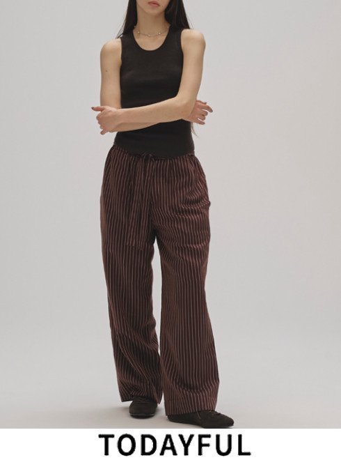 TODAYFUL (ȥǥե<br>Stripe Easy Pants  25ͽ12520705ۥѥ ͽ : 7ܡ