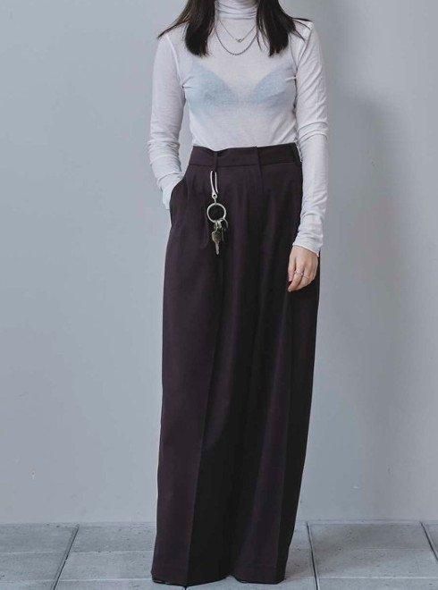 パンツ TODAYFUL Wide Twill Trousers TODAYFUL (トゥデイフル）Lightweight Tuck Trousers☆ 25秋冬