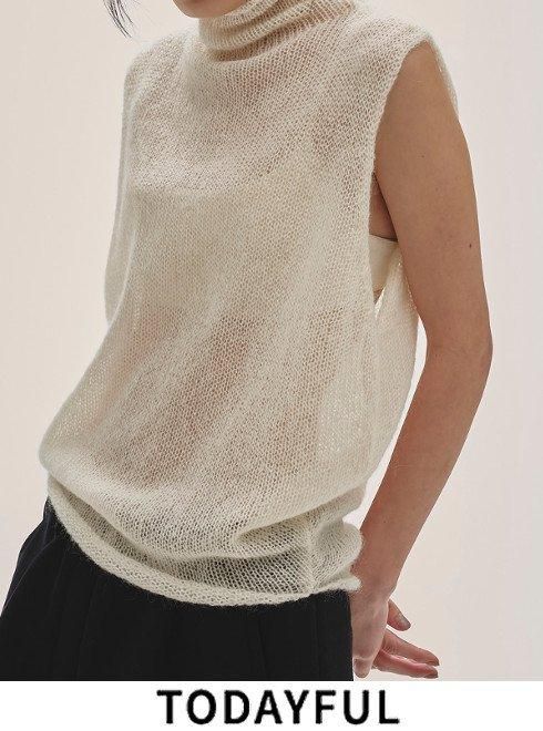 TODAYFUL (トゥデイフル）Woolmohair Turtle Knitvest☆ 25秋冬