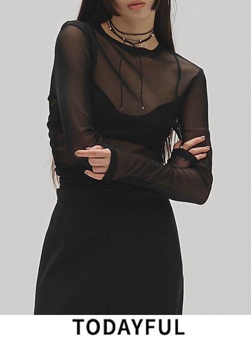 TODAYFUL (トゥデイフル）Asymmetry Mesh Tops☆ 25秋冬