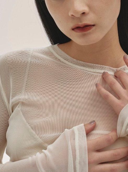 トップス TODAYFUL Asymmetry Mesh Tops BLK TODAYFUL(トゥデイフル) / Life's online store（ライフズ