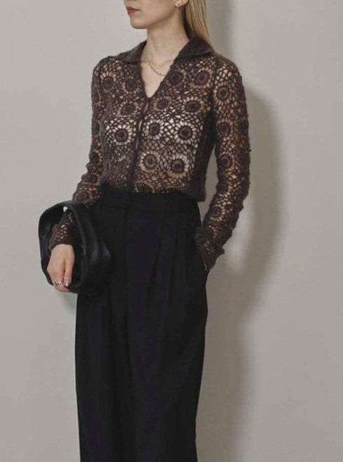 TODAYFUL (トゥデイフル）Mohair Crochet Knitshirts☆ 25秋冬