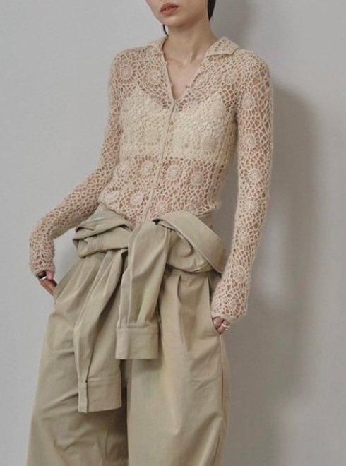 トップス todayful Mohair Crochet Knitshirts Mohair Crochet Knitshirts（ニット）｜TODAYFUL（トゥデイフル