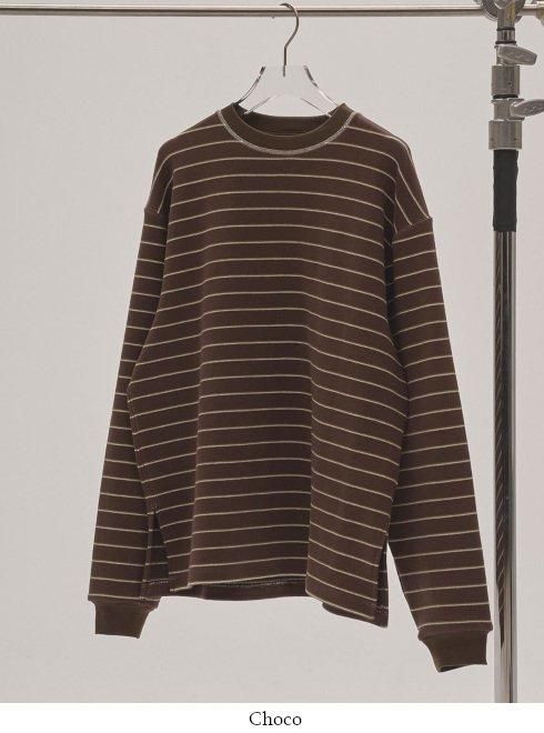 TODAYFUL ブラウン ストライプ Tシャツ TODAYFUL (トゥデイフル）Border Long T-shirts☆ 25秋冬予約