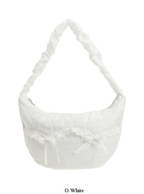 merry jenny (メリージェニー)サテンハーフムーンショルダーbag