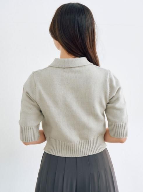 COCODEAL (ココディール）リリヤーンハーフスリーブニットシャツ