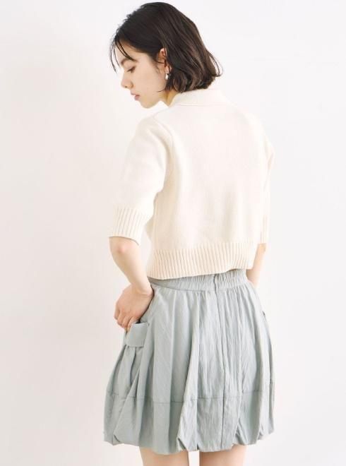 COCODEAL (ココディール）リリヤーンハーフスリーブニットシャツ