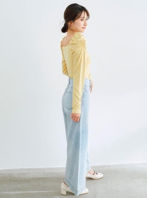 COCODEAL (ココディール）フレアワイドデニムパンツ 25春夏