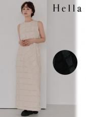 Hella (ヘラ)LAYERED RIB DRESS 24秋冬【h243-25】マキシ