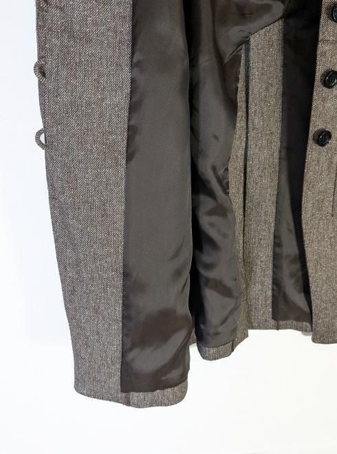 hella (ヘラ)silk nep collarless jacket 25秋冬【h253-03】ジャケット