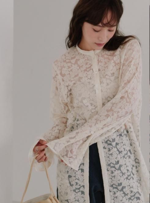 トップス Hella embroidery blouse Hella｜コットン 刺繍 レース ブラウス “EMBROIDERY LACE BLOUSE