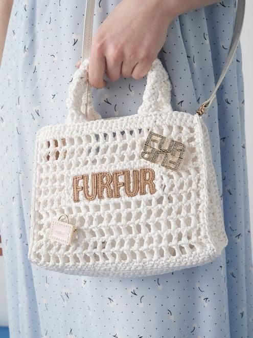 FURFUR (ファーファー)ラフィアロゴトートバッグ 25春夏 FURFUR (ファーファー)ラフィアロゴトートバッグ 25春夏