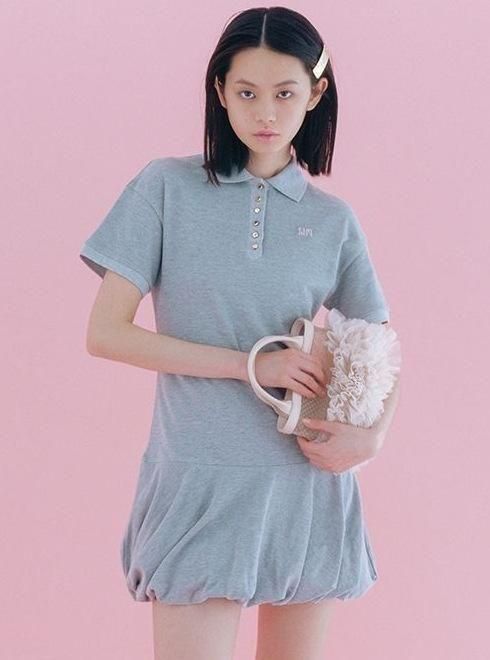 FURFUR （ファーファー)ロゴ刺繍ポロシャツミニワンピース 25春