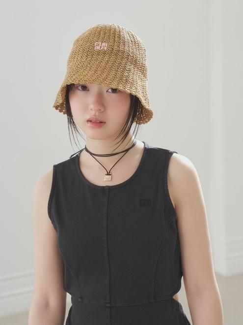 FURFUR （ファーファー)ピグメントロゴ刺繍ワンピース 25春夏
