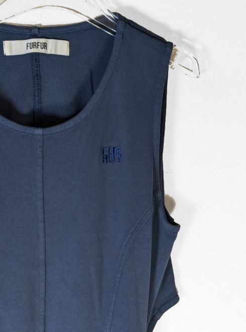 FURFUR ロゴ刺繍ポロシャツミニワンピース FURFUR ワンピース ロゴ刺繍ポロシャツミニワンピース