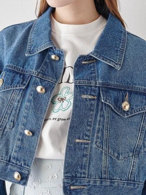 snidel （スナイデル）SustainaクロップドGジャン 25春夏.【SWFJ252026