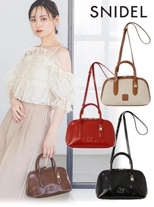 snidel （スナイデル）<br>ラウンドミニボストン  25春夏.予約【SWGB252624】ハンド・ショルダーバッグ 入荷予定 : 4月下旬～