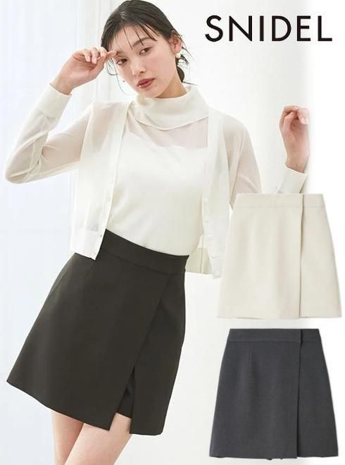 snidel （スナイデル）ラップディティールシンプルスカショ 25春