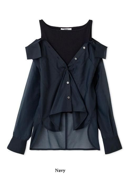 snidel （スナイデル）'Sustainaシアーシャツニットセット'' 25