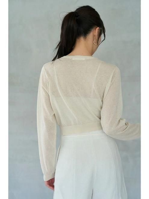 SNIDEL◆カーディガン(薄手)/one/--/GRY/SWNT252122 Sustainableメタルプレートカーディガン(カーディガン
