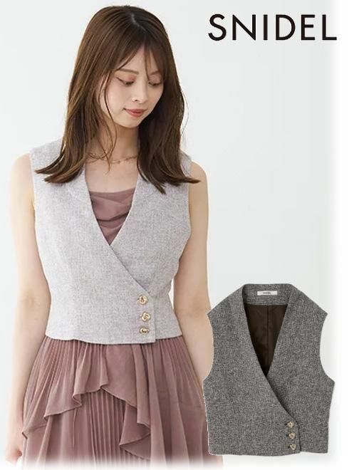 キルティングリボンベスト　tobechic アメノチハレ　chesty 好きに 楽天市場】中綿 キルティング ジレ ベスト レディース 秋冬