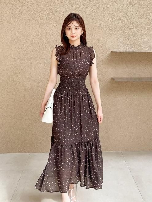 snidel （スナイデル）ノースリーブプリントワンピ 25春夏