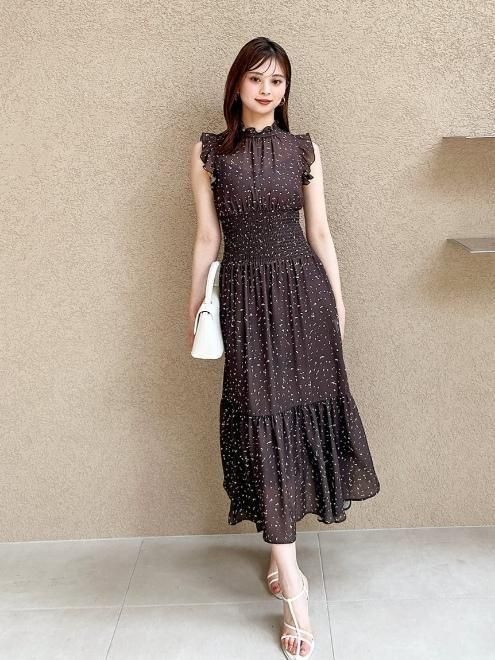 snidel （スナイデル）ノースリーブプリントワンピ 25春夏