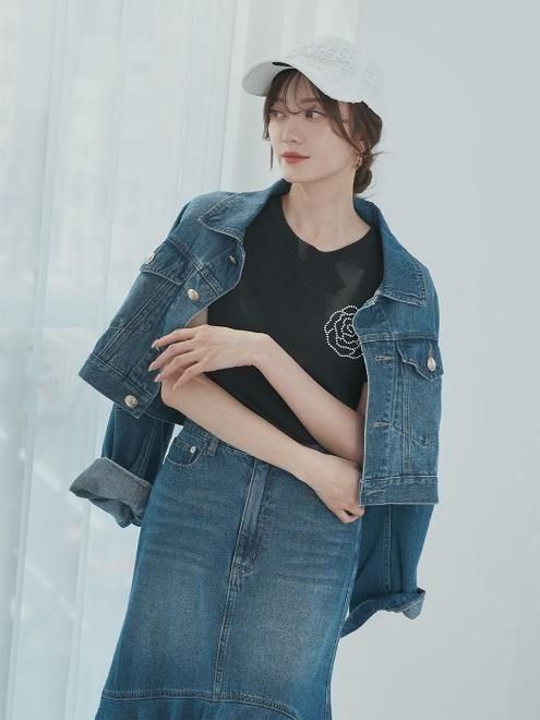 キャップ　snidel NEW ERA コラボ　デニム 美品】ニューエラ スナイデル コラボ キャップ デニム