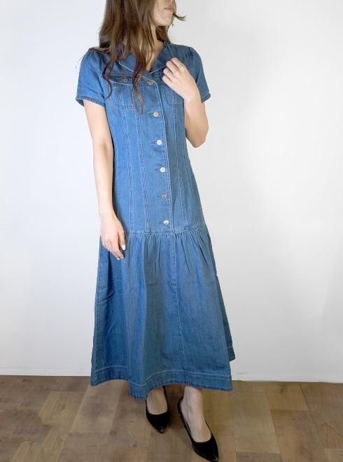 ファッションデザイナー CELFORD 25春夏 (セルフォード)LeeRIDERSコラボデニムワンピース ワンピース