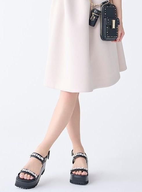 CELFORD (セルフォード)ビジュー付きボリュームサンダル 25春夏