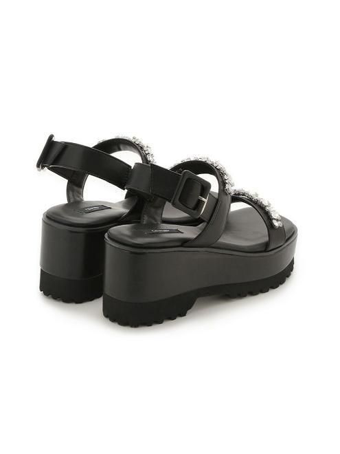 ビジュー付きボリュームサンダル(サンダル・ミュール)｜SHOES