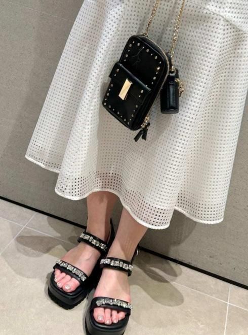 【完売品・新品】CELFORD ショルダーリボンワンピース　36 セルフォード CELFORD 【CELFORD×MIKA】ショルダーリボン