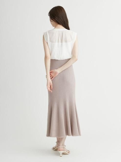 CELFORD (セルフォード)シアーコンビボウタイニットワンピース