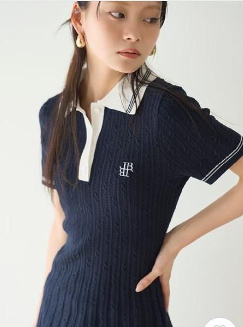Lily Brown （リリーブラウン)ポロニットミニワンピース 25春夏