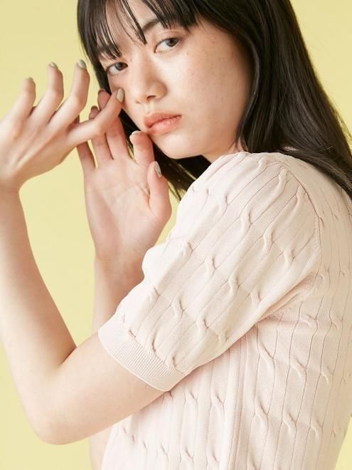 見逃し厳禁！おトクな Lily Brown （リリーブラウン)LilyBearケーブルニットプル トップス
