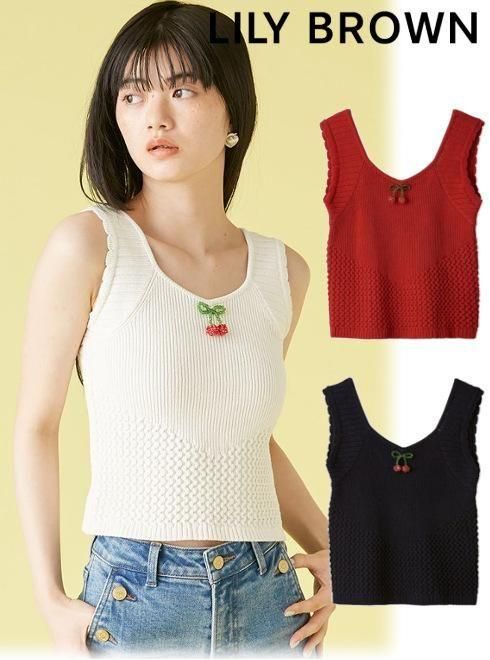 Lily Brown ʥ꡼֥饦)<br>꡼ե˥åȥ󥯥ȥåץ  25ղ.LWNT252091ۥ󥯥ȥåסΡ꡼֥ȥåץ 