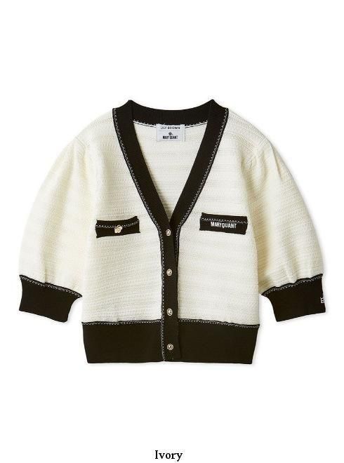 LILY BROWN×MARY QUANT】クロップドニットカーディガン