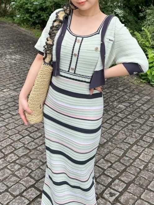 Lily Brown （リリーブラウン)【MARY QUANT】ニットカーデ 25春