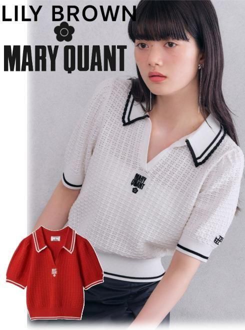 Lily Brown （リリーブラウン)【MARY QUANT】シアーポロニット