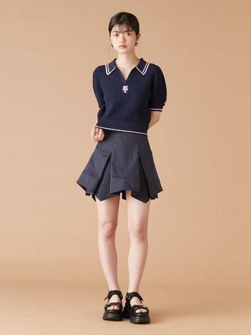 【新品】リリーブラウン　シアーポロニットトップス LILY BROWN ニット セーター 「LILY BROWN×MARY QUANT」シアー