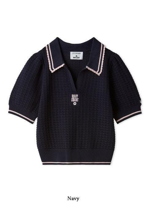 Lily Brown （リリーブラウン)【MARY QUANT】シアーポロニット