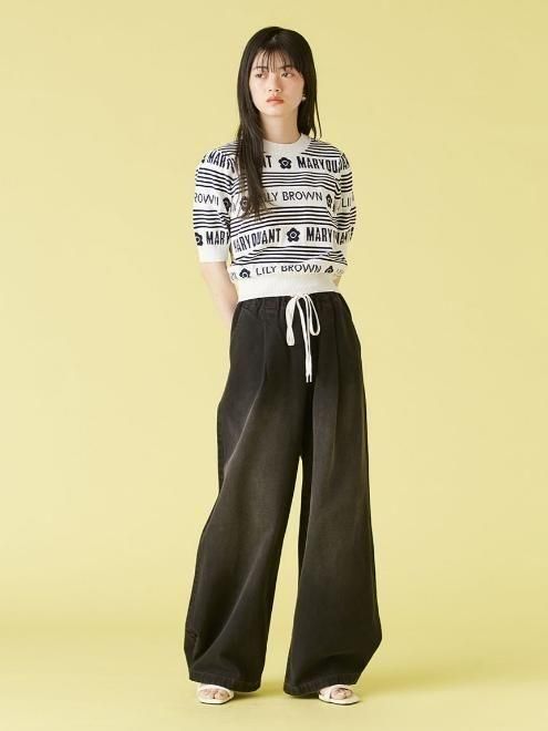 極美品❀25ss リリーブラウン ×マリークワント ジャガードニットトップス LILY BROWN×MARY QUANT】ジャガードニット(ニット)｜トップス
