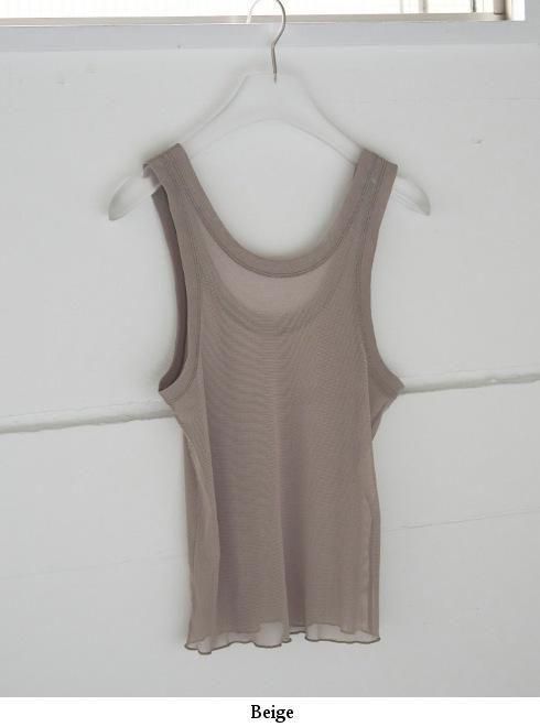 トップス Tulle Tank Top anuke ànuke online store（アンヌーク） / Tulle Tank TopTulle Tank