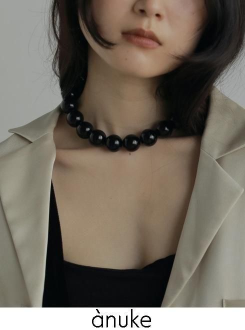 anuke (̡<br>Volume Blackball Necklace  25ͽ62520903ۥġ֥饦 ͽ : 7ܡ ߼