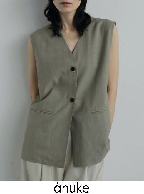 anuke (̡<br>Vneck Stitch Vest  25ͽ62520112ۥ٥ ͽ : 8ܡ ߼